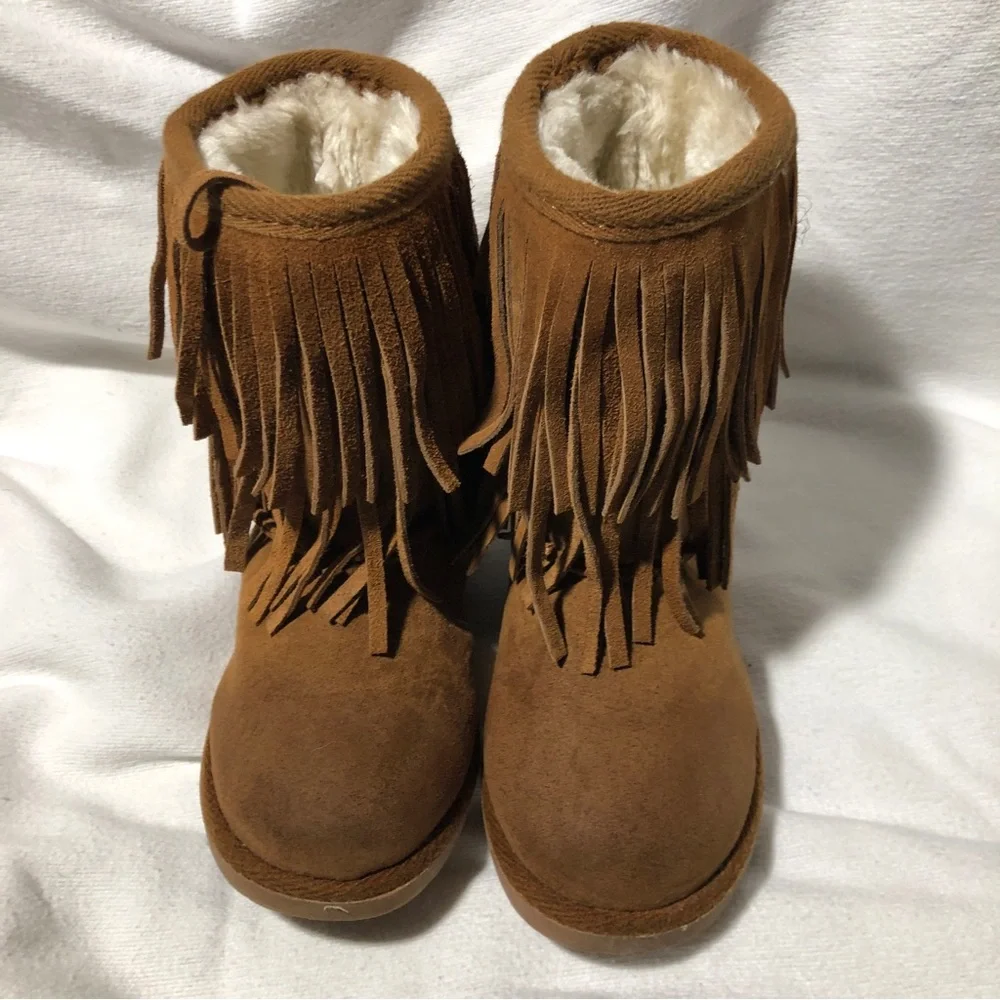 Justice Fringe Moccasin Girls Boots